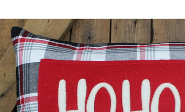 Winter Plaid Black, Red, Cream Pillow PL044019 - The Fox Decor